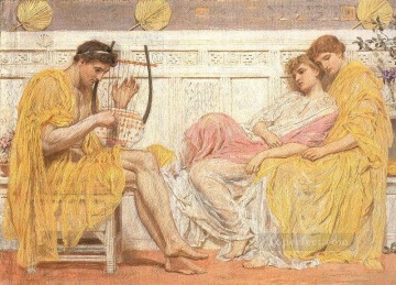 ミュージシャンの女性像 アルバート・ジョセフ・ムーア Oil Paintings